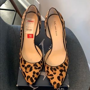 Anne Klein leopard heels